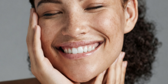woman smiling
