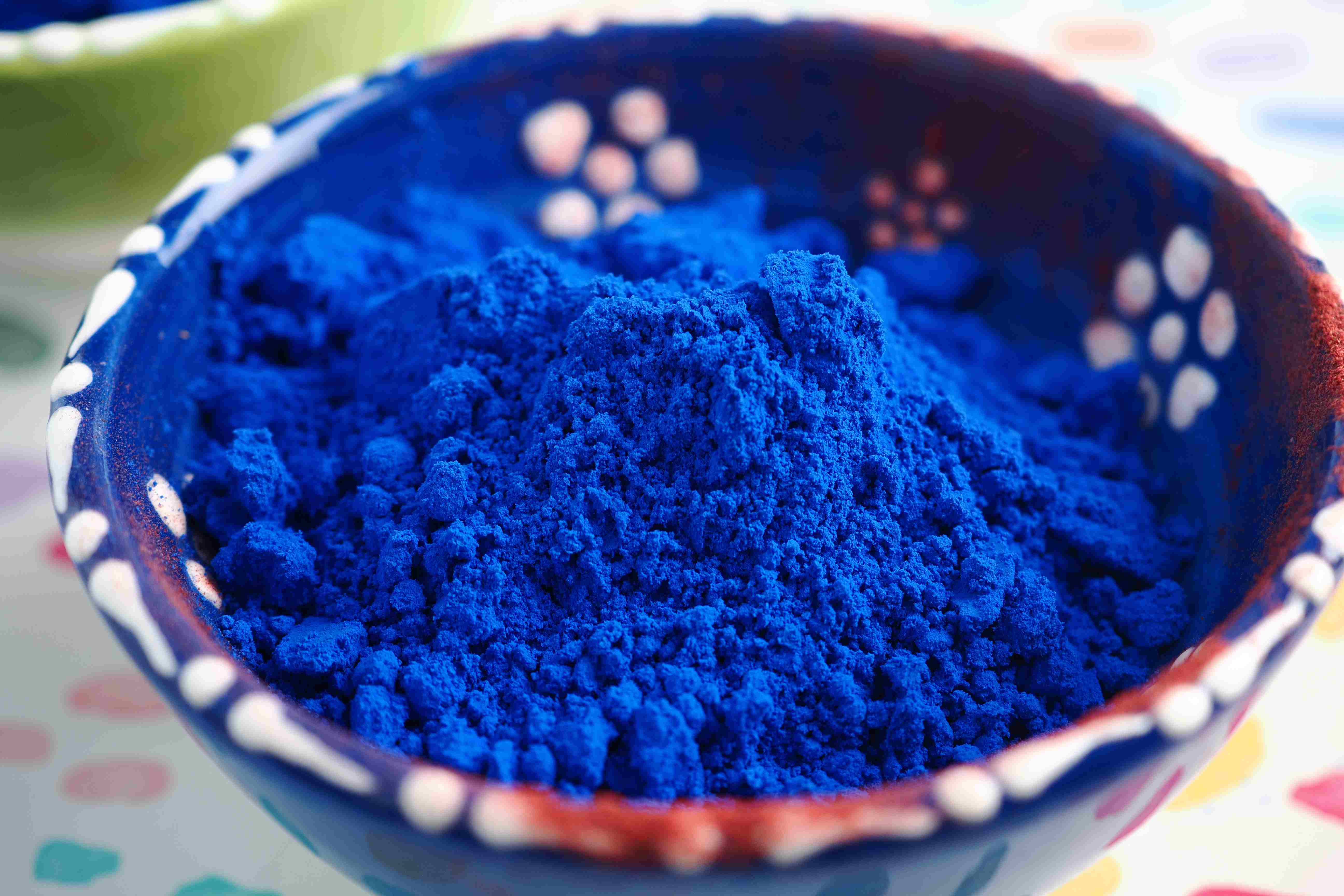 Pigmento em pó azul livre de metais pesados