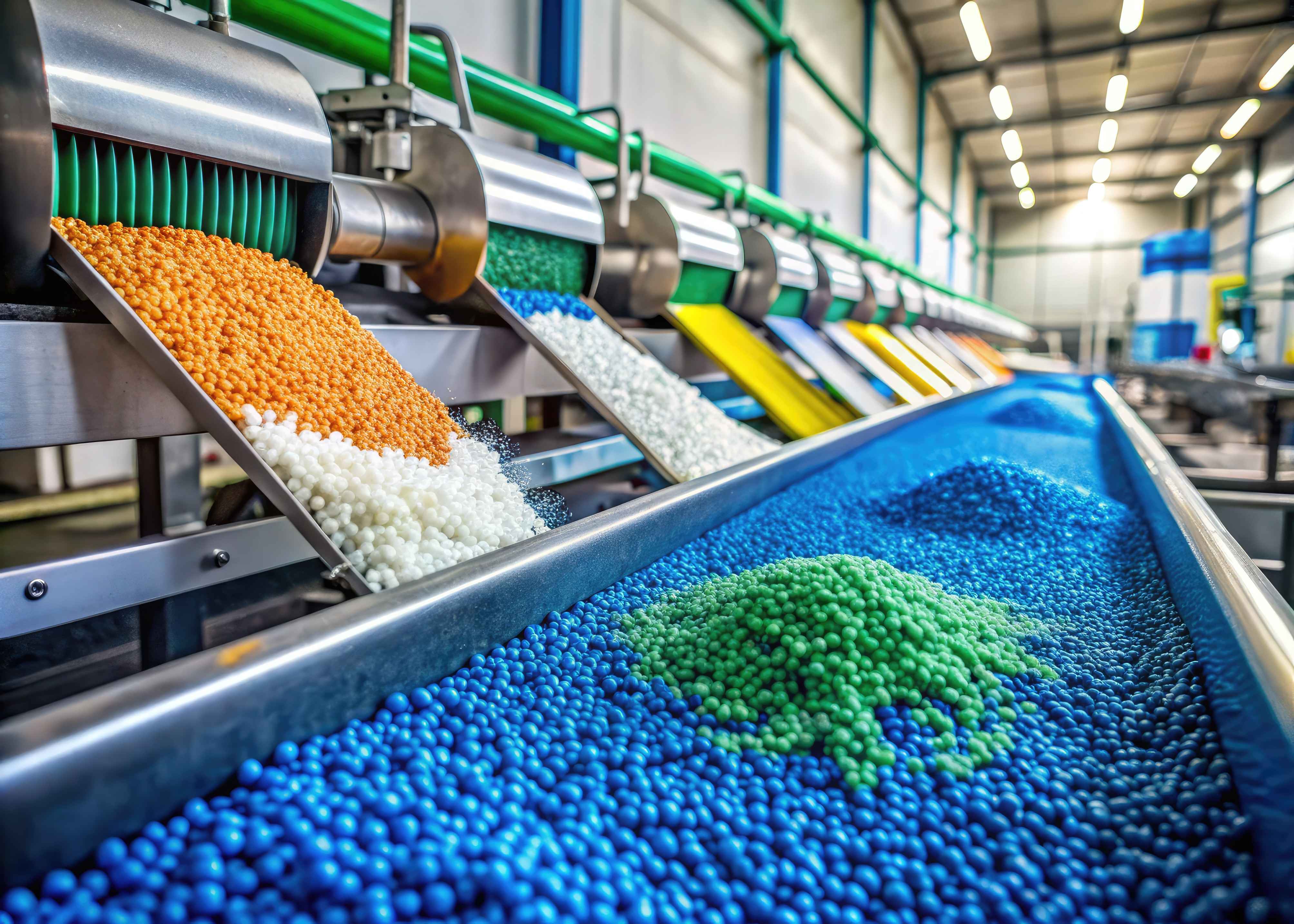 Pellets of plastic materials