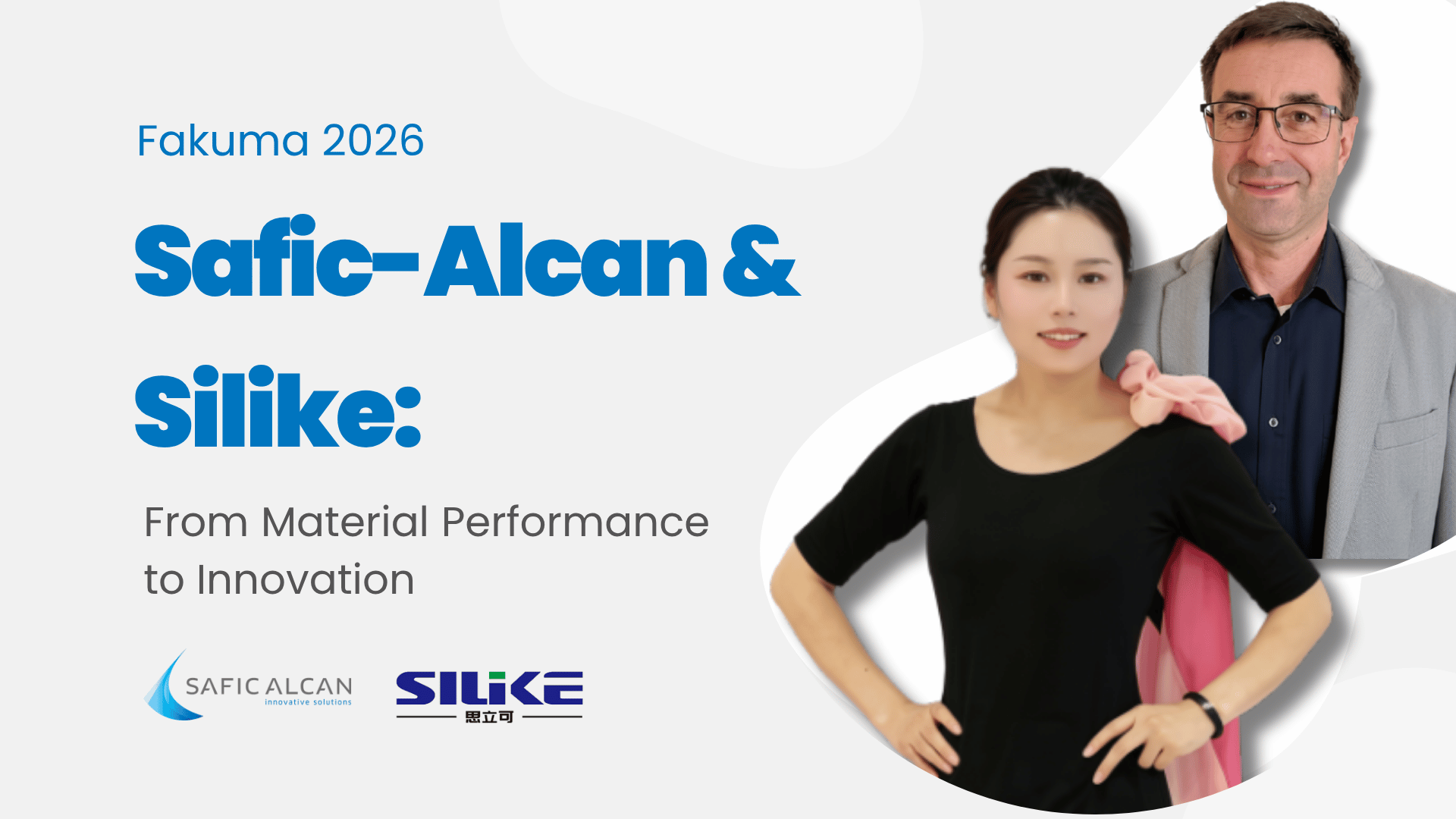 Kamil Antos, Business Development Director Plastics & Polyurethanes at Safic-Alcan, and Amy Wang, Vice General Manager at Silike