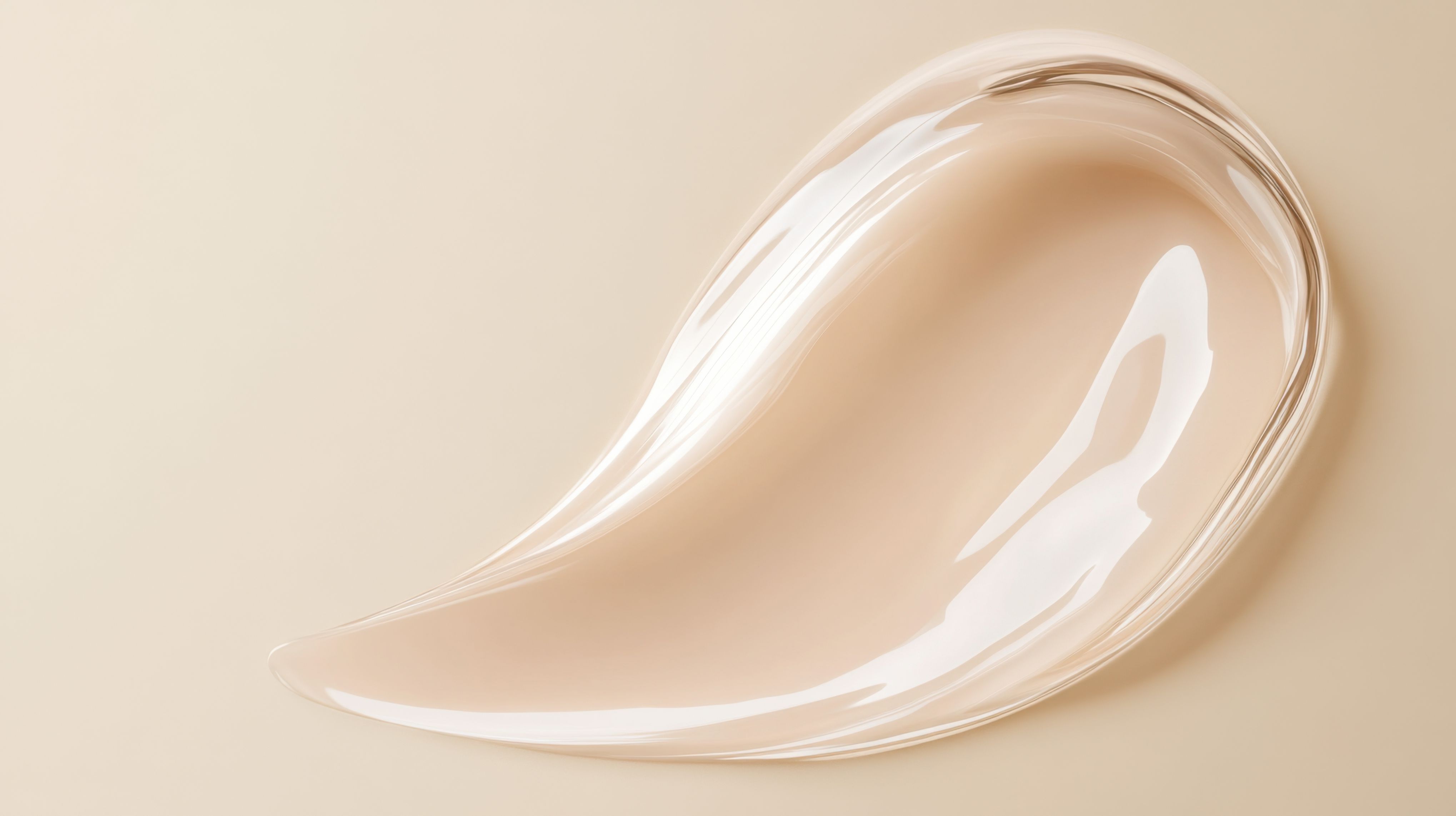 Cosmetic cream smudge, beige liquid foundation sample